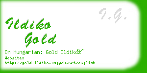 ildiko gold business card